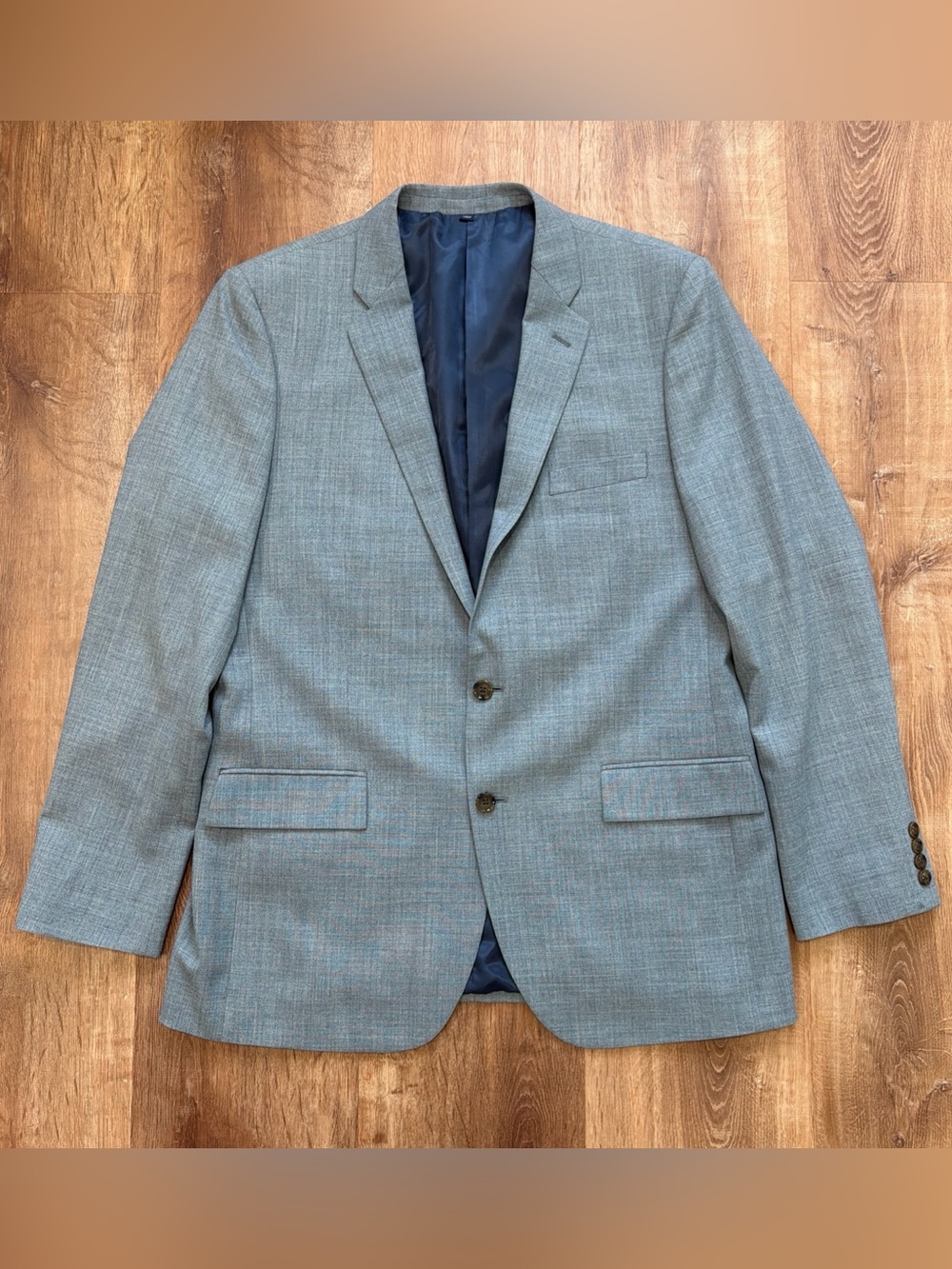 Voyager by J. Crew 44L Thompson Blazer Wool Heather Gray Sport Coat Jacket Flaw
